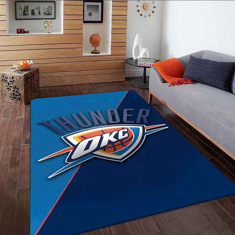 Thunder Basketball Team  Carpet, Kitchen Rugs, Yoga Mat, Non-Slip Mats, Rug for Bathroom, Living Room Bedroom, Camping Rugs Christmas Gift