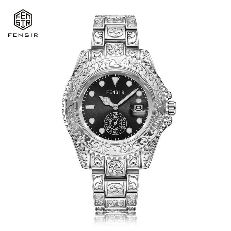 Finshi Two-and-a-half-hand for Luxury Stainless Steel Quartz Watch Fashionable Business Luminous Calendar Waterproof