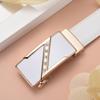 Stylish Women's Automatic Buckle Leather Belt - Genuine Leather, Korean Trend, Versatile Fashion Waistband for Students