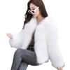 Autumn and winter new woven fur jacket women's hair short imitation fox hair trend fashion long sleeves