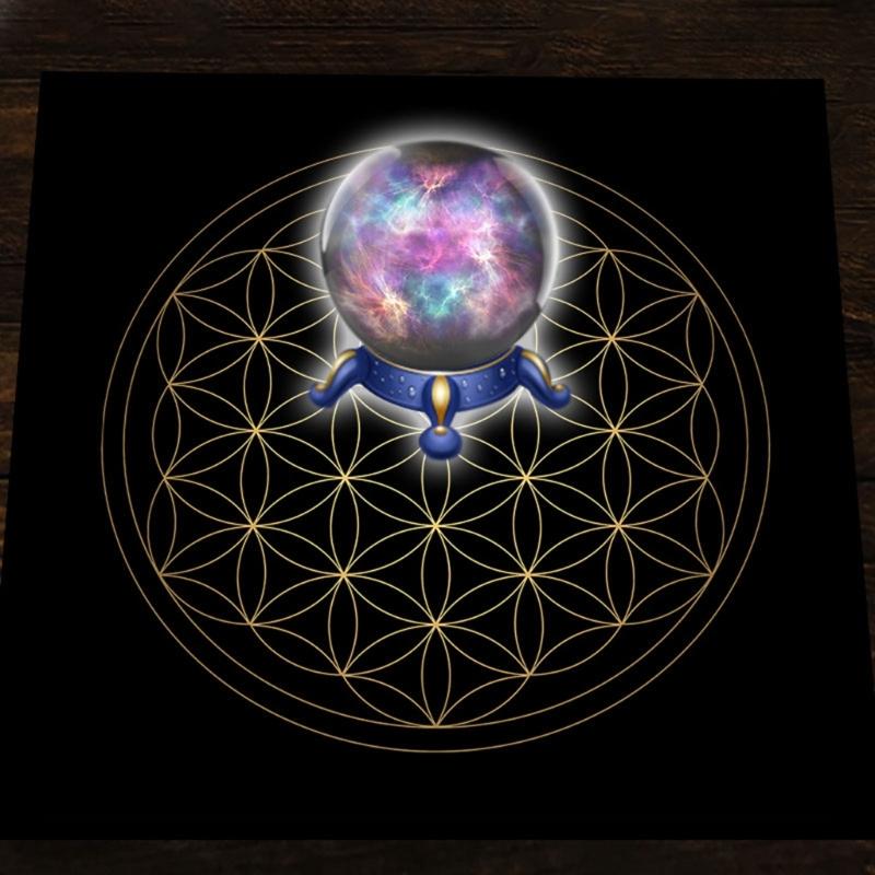 Tarot Card Tablecloth Altar Tarot Cloth Divination Card Table Cloth Square Flannel Table Cover Decorations 50/60/75cm