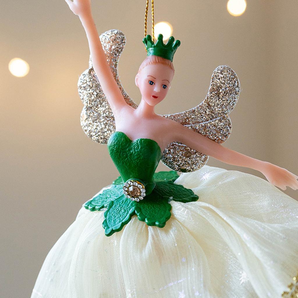 Xmas Ballet Girl Ornament Delicate Dancing Girl Pendant for Holiday Xmas Home Decor