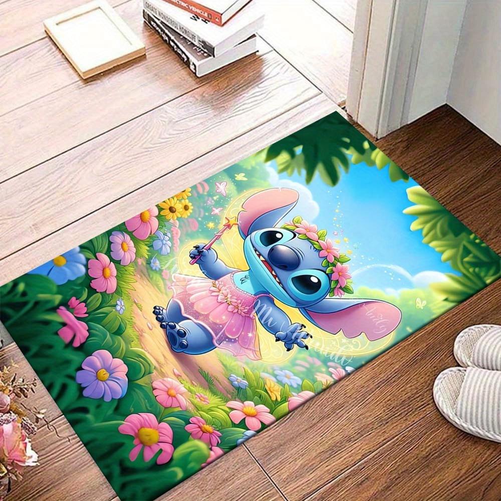 

1pc Stitch Butterfly Elf Rug - Non-Slip, Machine Washable Polyester Carpet for Living Room, Bedroom, Bathroom & Laundry - Comfortable Home Decor Chris 60cm by 90cm