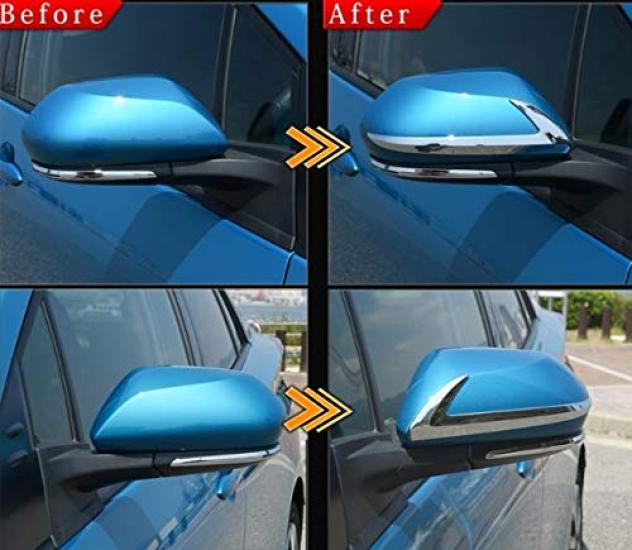 FUKUARE Door Mirror Garnishes for Prius 50 Prius Camry 70 CHR ZYX10 and Camry 10th Generation XV70 Series Series, PHV, Series, C-HR NGX50, (Silver