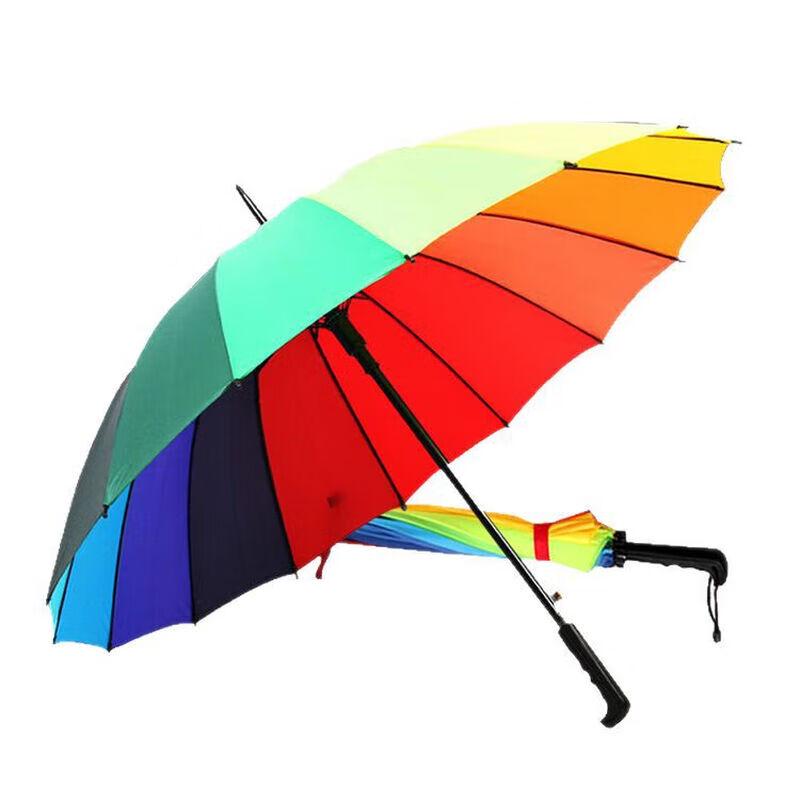 Automatic 16-Rib Straight Handle Business Umbrella