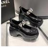 Fashion 2025 Thick Bottom Mary Jane Small Leather Shoes Women Autumn New Design Punk Lolita Shoes Women Fashion Versatile Loafers Casual