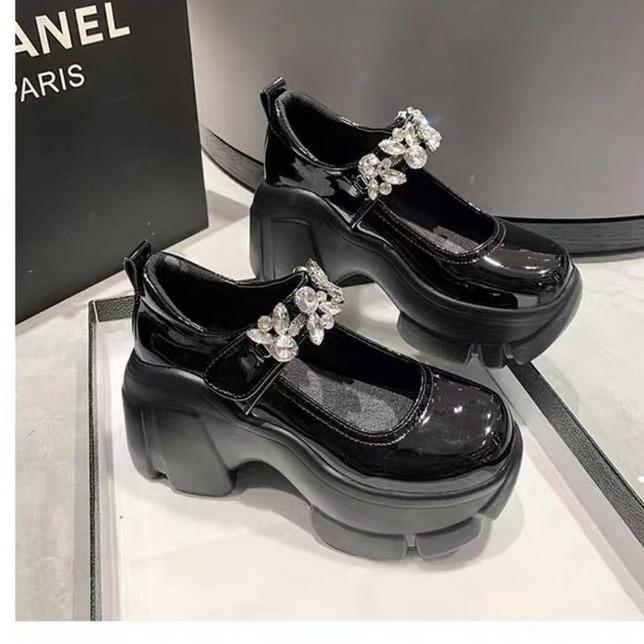 2025 Thick Bottom Mary Jane Small Leather Shoes Women Autumn New Design Punk Lolita Shoes Women Versatile Loafers Casual