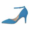 Women's 80mm Velvet Toe Ankle Strap D‘orsay Pumps High Heels Pump Party Wedding Dress Shoes Shoe