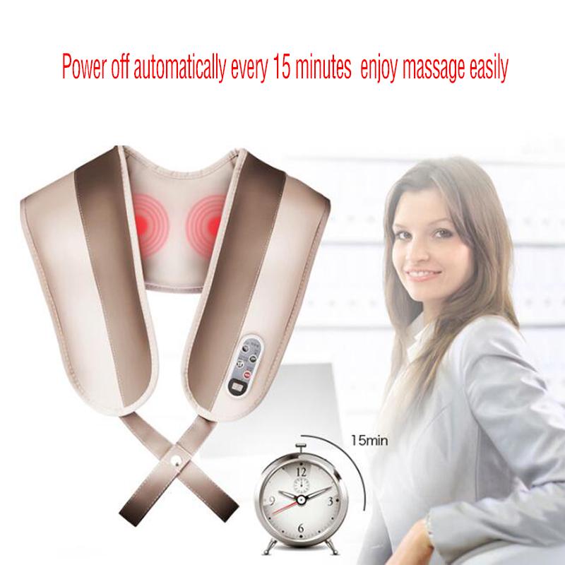 Rücken- und Nackenmassage Elektrisches Körpermassagegerät Infrarotbeheiztes Knetgerät Büro und Zuhause Elektrisches Nackenrollenmassagegerät Entspannung