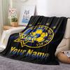 1 Stück Maccabi Fanartikel Benutzerdefinierter Name Gemustert Flanelldecke Geeignet Für Alle Jahreszeiten Für Heimdekoration Wärme Und Komfort Geschenke Feiertagsgeschenk
