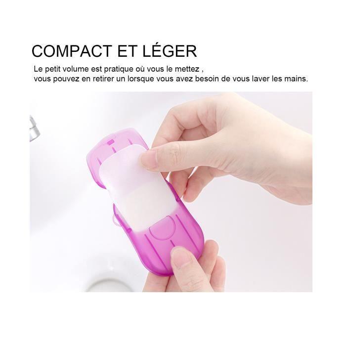 Feuilles de Savon Jetables, 10x Boîtes à Savon Portable pour Quotidienne, Randonnée, Voyage, Autres Activités en Plein Air - 200pcs