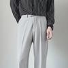 Men's Slim Fit Nine-Point Suit Trousers: Business, Formal, and Casual Wear for Spring and Summer.