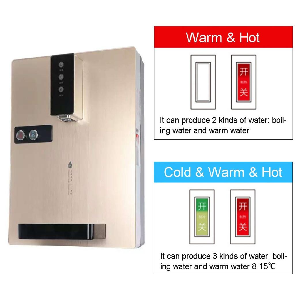 220V Water Cooler Drinking Fountain Electric Water Dispenser Multifunctional Hot/Cold/Ice Wall Mounting Water Heater
