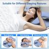 Ice Silk Pillowcase Ergonomic Cervical Pillow Memory Foam Pillow Neck Pain Relief Comes Adjustable Home for Back Side Sleepers