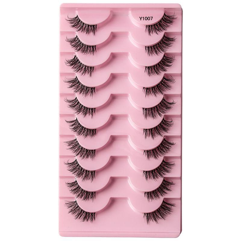Lashie - Set of 10 Pairs: Volume Criscross Half False Eyelashes