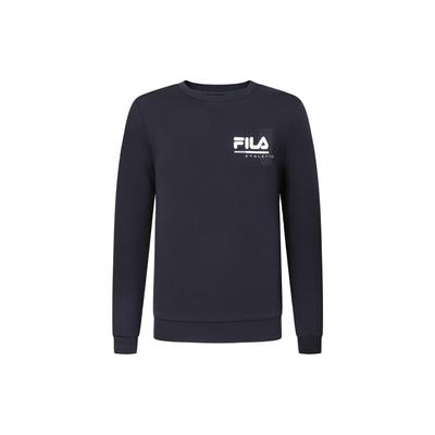 Fila Letter Logo Printed Fitness Pullover Sweatshirt Men Sweatshirt Royal-Blue A51M341205A-NV
