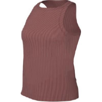 Einfarbiger Rundhals-Pulloverweste Damenoberteile Tiefrot HF2766634