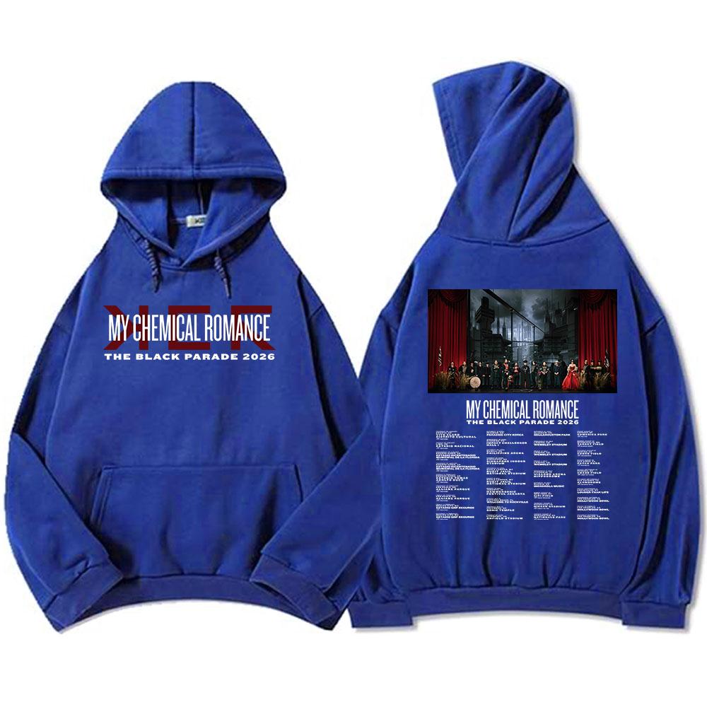 THE BLACK PARADE 2026 Tour Hoodies Rock Band My Chemical Romance Sweatshirts Winter Long Sleeve Fleece Print Hoody