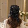 Sequin Headscarf Headscarf, Multi-Purpose Turban Headband Square Scarf, Adjustable Versatile Hair Scarf Strap Bohemian Style Head Wrap for Travel