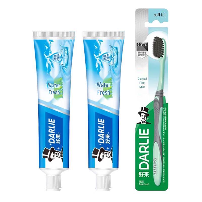 

Darlie Enamel Protect Fresh Mint Toothpaste Twin Pack with Toothbrush