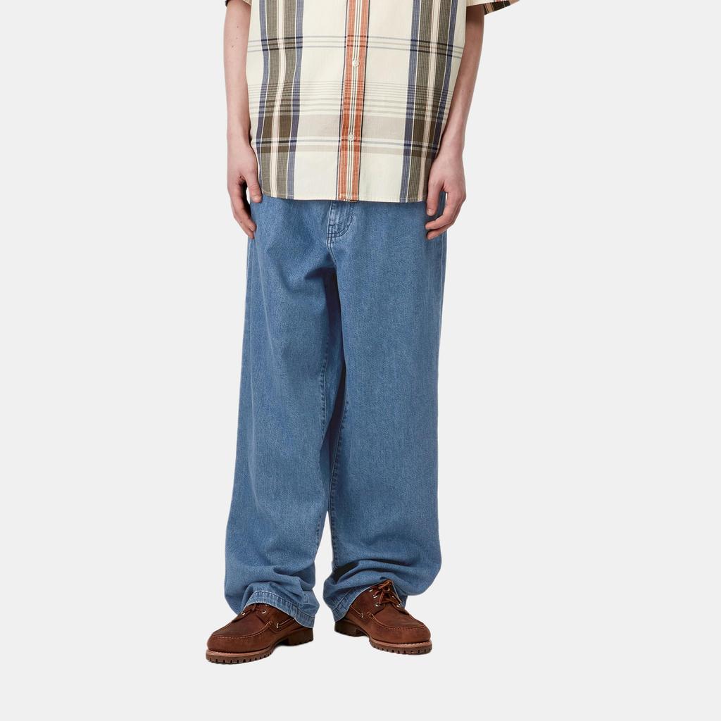 Carhartt WIP Zipper Fly Square Label Loose Tapered Jeans Men jeans I035245-01-06
