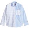 Casual Loose Wide Collar Striped Long Sleeve Shirt Women Shirts XW06004-C17