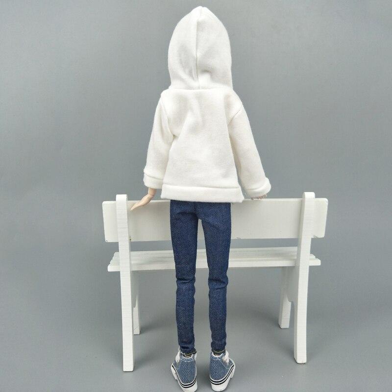 Pure White Coat Sweatshirt For Barbie Doll Clothes For Barbie Doll Outfits 1/6 Dolls Accessories For Children Collection