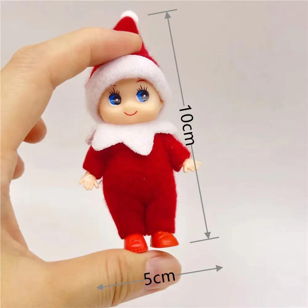 1pc Christmas Baby Elf Doll Pendants Xmas Tree Oranments Merry Christmas Decor Noel Happy New Year Natal Kids Gift Felt Doll Toy