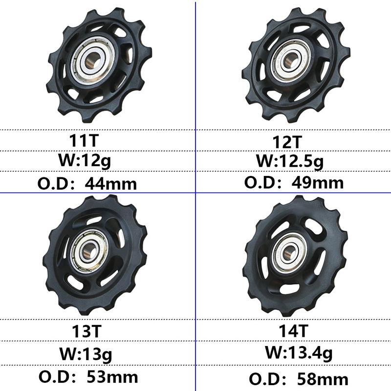 11T-14T Bearing Jockey Wheel Sram Repair Kit Bicycle Guide Wheel for Enhanced Cycling Road Bike Rear Derailleur Pulley Roller