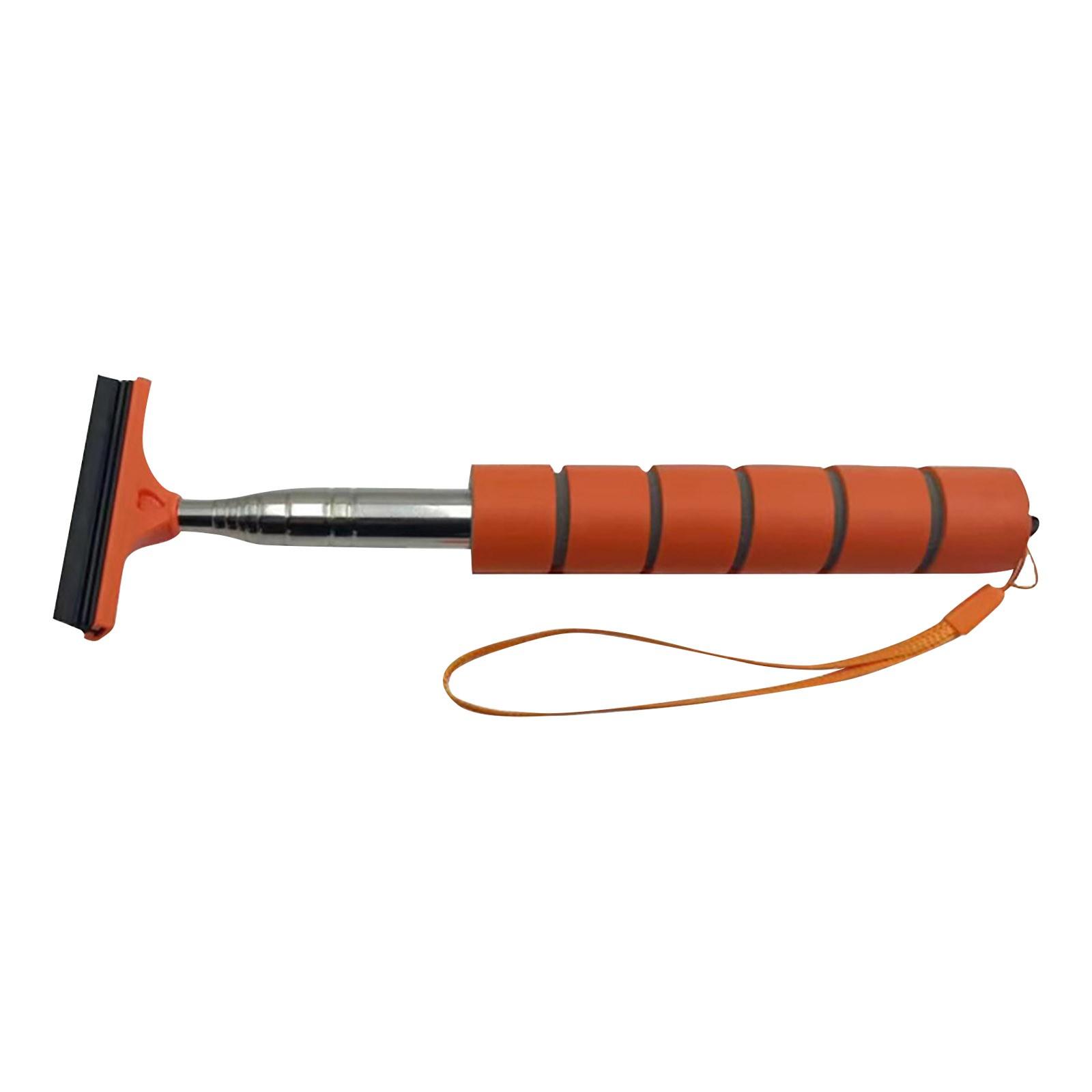 

Автомобильное зеркало заднего вида, стеклоочиститель, выдвижной автомобильный скребок для стекла, очиститель воды с телескопическим длинным стержнем, портативный инструмент для очистки для всех транспортных средств One Size оранжевый