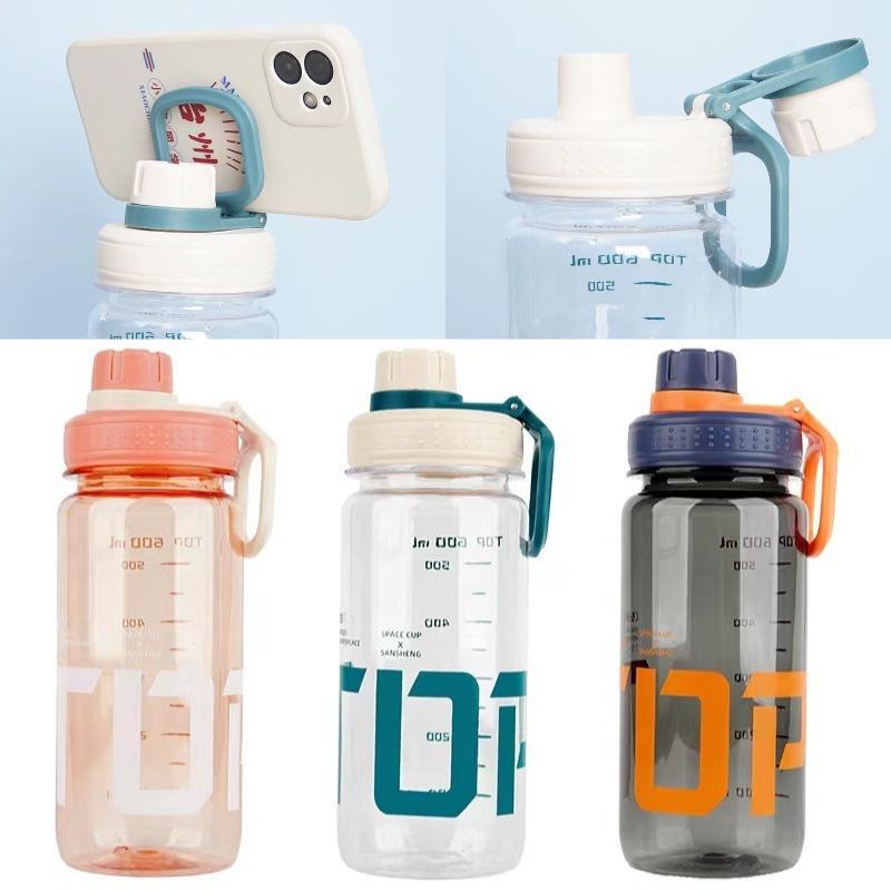 Stilvoller Plastik-Weltraumbecher mit Handyhalter und großem Fassungsvermögen