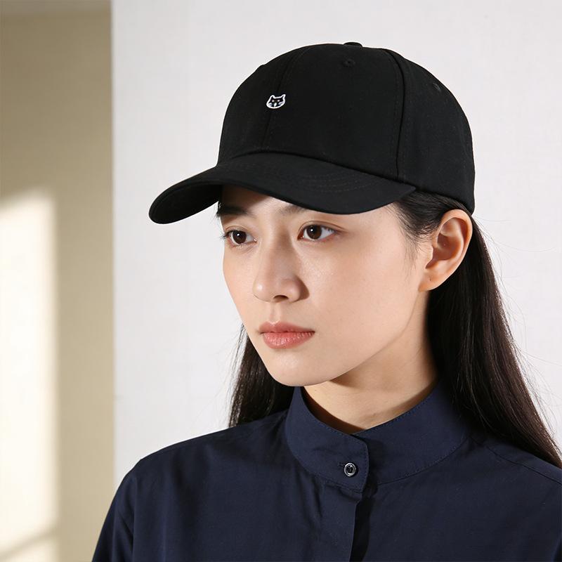 Female sweet cute baseball cap showing face little student couple outdoor sunshade cap M（56-58cm） чёрный