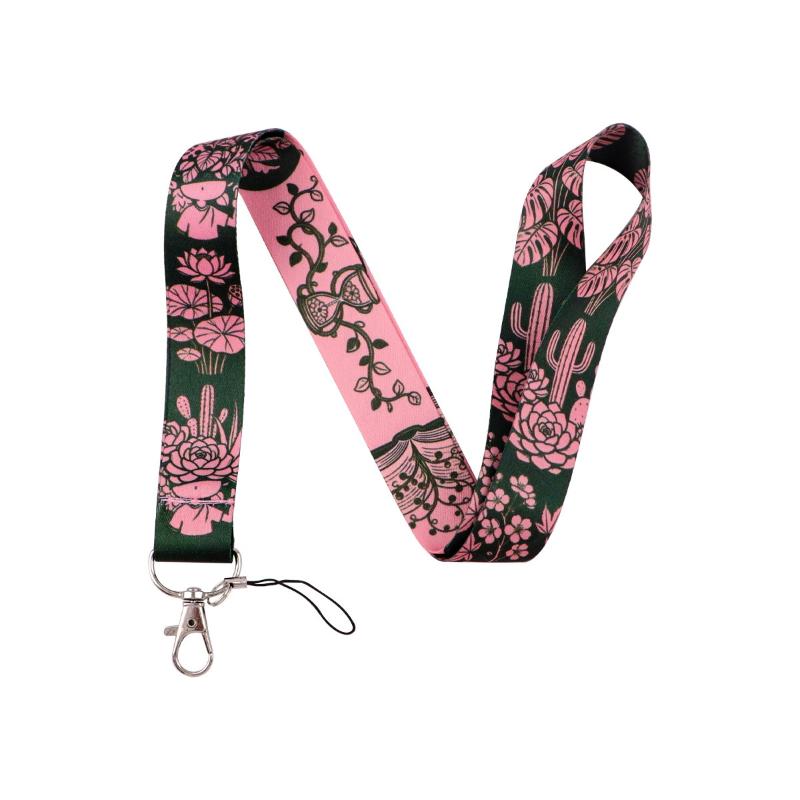 

Badge Holder Long Strap Phone Anti-Loss Belt Anti-Loss Lanyard Phone Neck Strap Fresh Flowers Art Mobile Phone Charm Pass A1