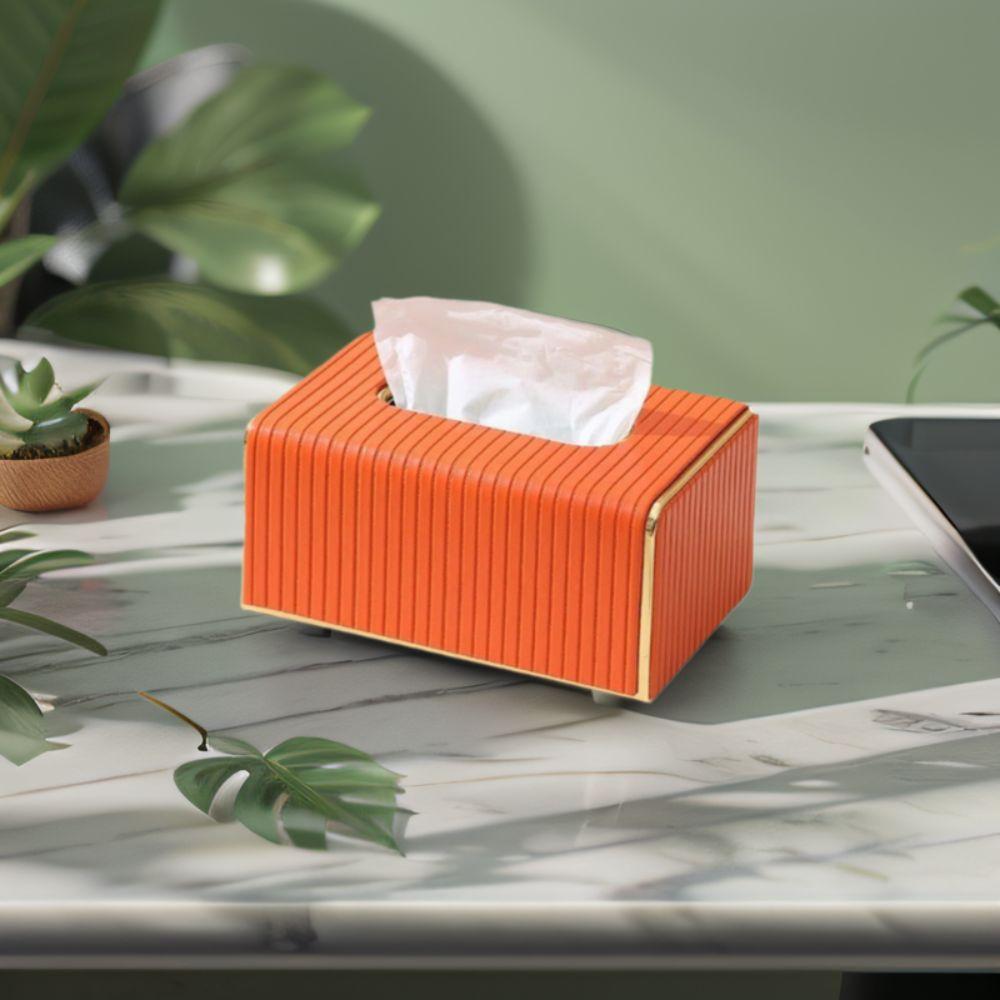 High Quality Streak Tissue Box Exquisite Paper Storage Container Modern Napkin Holder Living Room