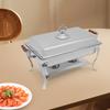 Professional Single-Well Chafer, 9 Quart Stainless Steel Buffet Server w/ Frame, Elegant European Design for Catering, Banquets