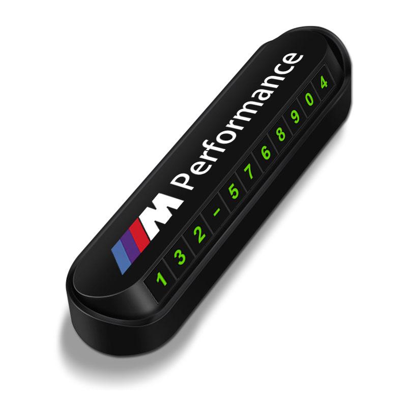 M LOGO Car Temporary Parking Card Phone Number Card Plate Sticker For BMW M Power Performance F10 F31 E36 E39 E87 E90 X3 X5 X6 X7