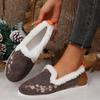 New Large-sized Fleece Low-top Single-shoe Women's Flat Cotton Shoes