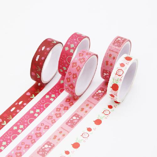 20Pcs 2m Cute Cartoon Fruit Printed Wash Tape Scrapbook Journal Planner Decorative Tapes For Girl Aesthetic Tearable Paper Tape