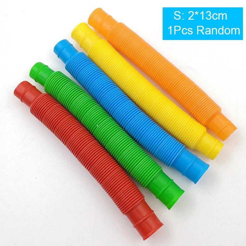 

1- 5Pcs Novelty Spring Pop Tubes Sensory Toy Stress Relieve Telescopic Bellows Toys For Adult Kids Anti-Stress Squeeze Toy Gifts (As shown-25823)-