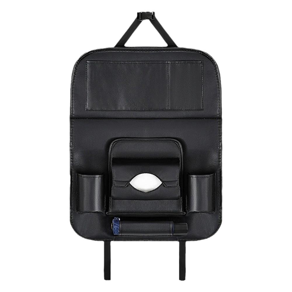 

Автомобильный органайзер для заднего сиденья, подвесной автомобильный органайзер для заднего сиденья со складным подносом для еды, коврики для защиты спинки автомобильного сиденья, автомобильные аксессуары чёрный