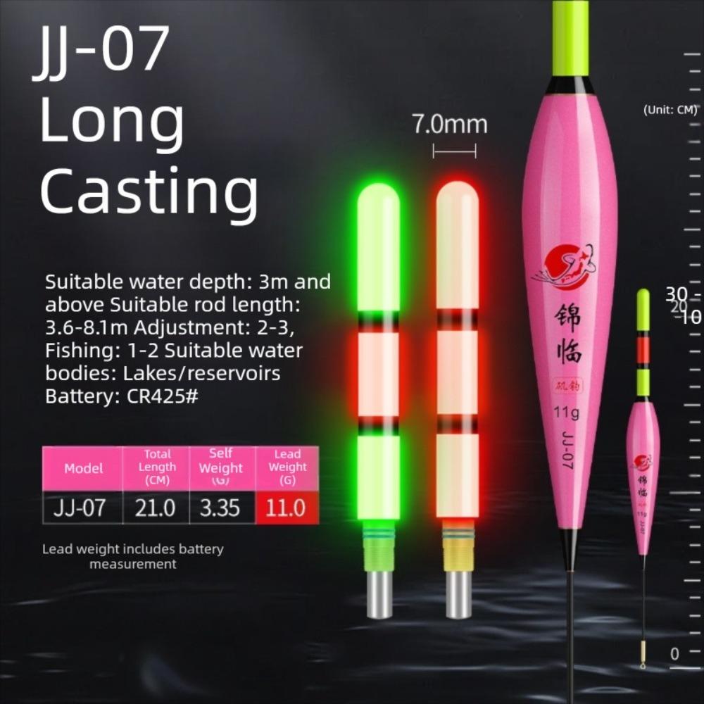 2pcs LED Light Night Fishing Float Gravity-Sensing Gravity-Sensing Float  Outdoor Fishing 2pcs-JJ-07