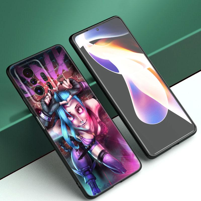 

Аніме Arcane Jinx Чорний Силіконовий Чохол для Телефону Для Xiaomi Mi 9 SE 8 10 10T 11 12 13 Lite 9T 11T 12S 12T 13T 14 Pro 5G NE 11i 12X Xiaomi Mi 11 5G