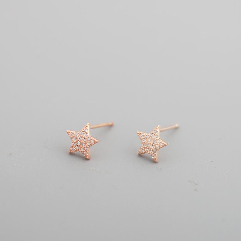 

Серьги с пятиконечной звездой неправильной формы для женщин, корейский стиль, маленькие, свежие и милые, модные серьги для девушек