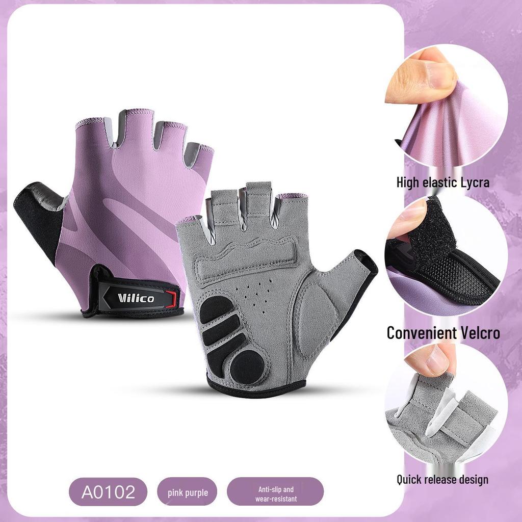 Men's Road Cycling Half-Finger Gloves: Durable, Shock-Absorbing, Breathable, Non-Slip