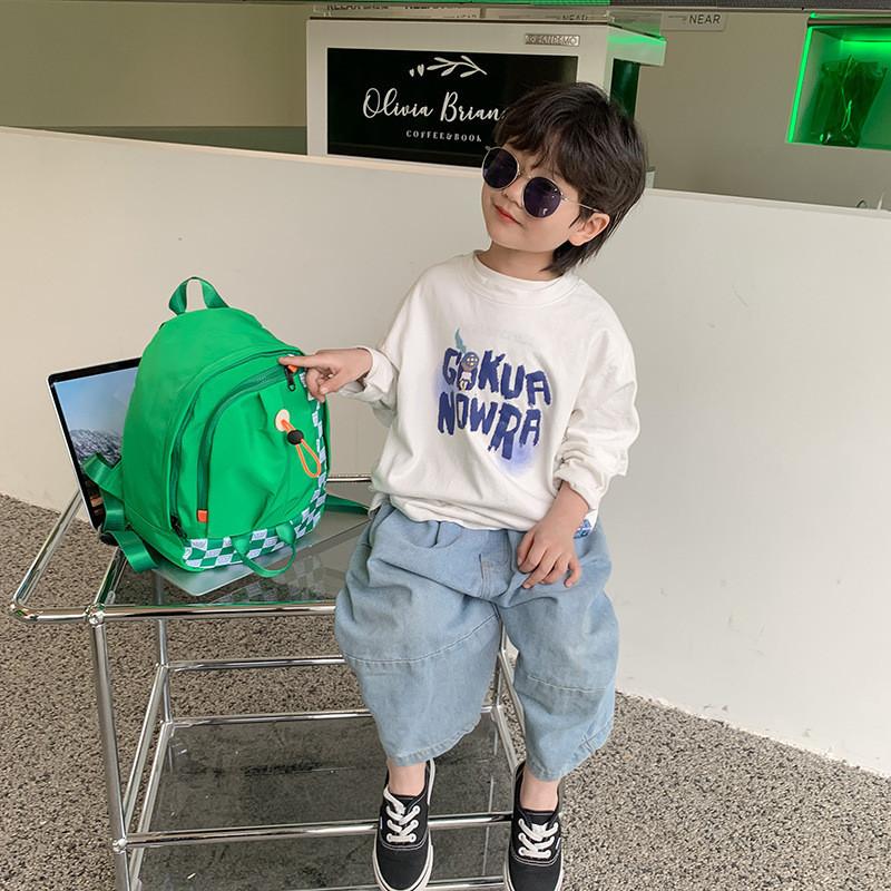 Trendy Dual Shoulder Bag With Checkerboard Pattern For Kids In Vibrant Candy Colors