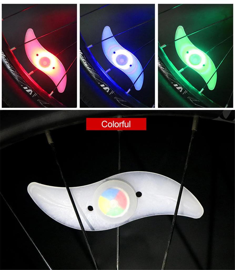 3pcs/set Mountain Biking Road Vehicle Wind Fire Wheel Color Spoke Light Rim Light Tire Wheel Light Night Riding Equipment