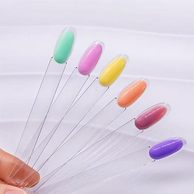 50 Tips Double Layer Nail Polish Gel Color Chart, Oval Fan-Shaped Practice Swatch with Inner & Outer Painting for Nail Art Display