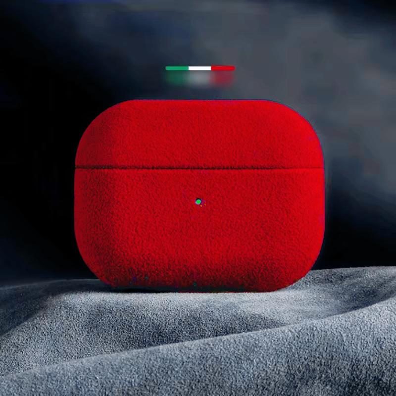 Olasz Velúr Bőr Tok Airpods Pro 2-höz Luxus Műbőr Teljesen Körbefogó Tok Airpods 4 3 Tokhoz Vezeték nélküli Töltés