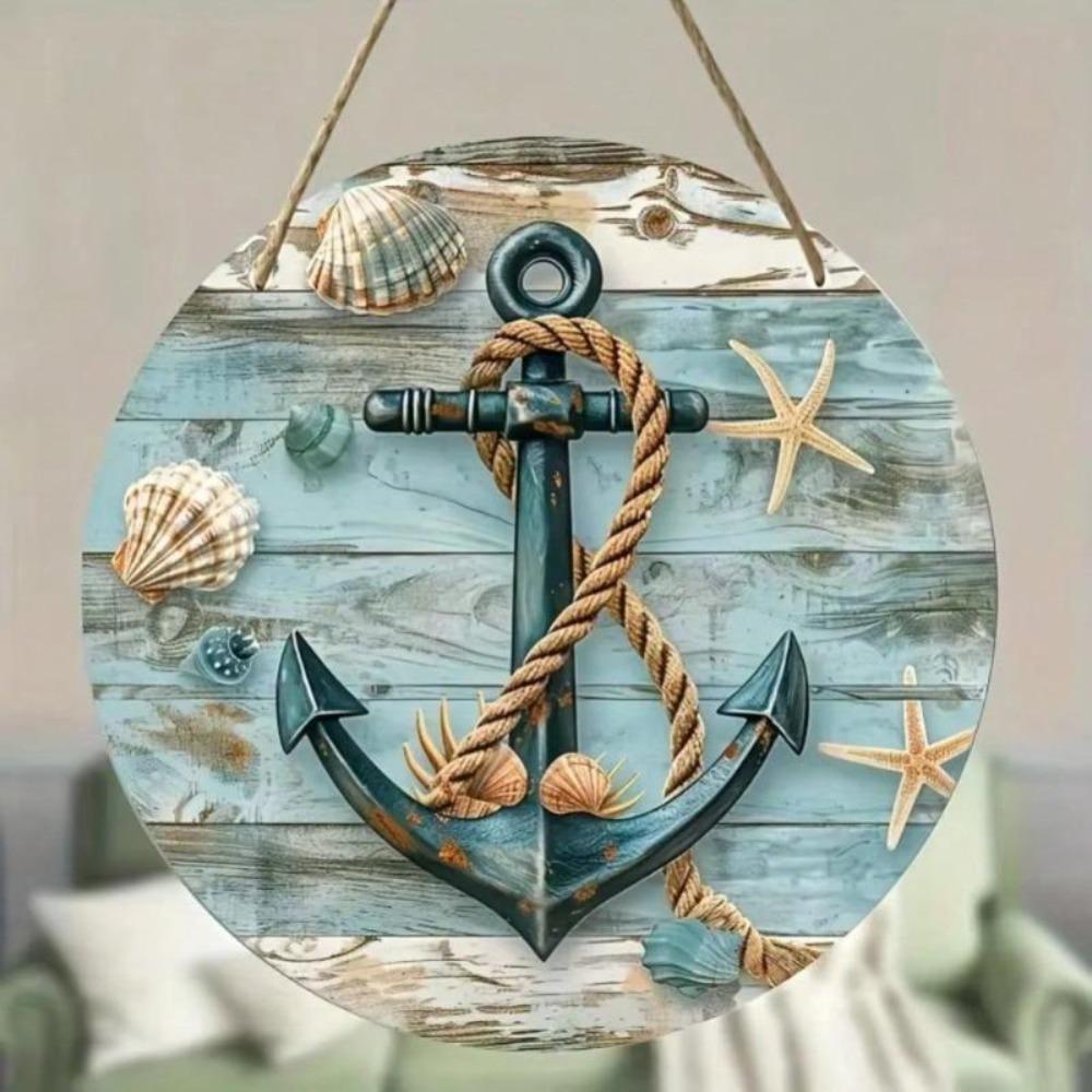 Rustic Wreath Wall Art Metal Decor Indoor Outdoor Hanging Sign