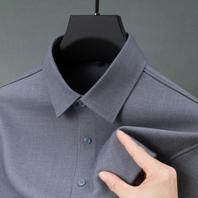 Men's Fleece Wool Shirt, Fashionable and Versatile Long-sleeved Tops for Autumn Men